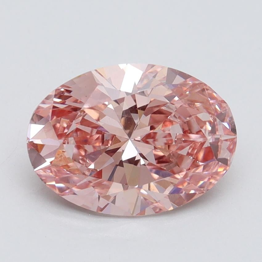 2.12 Ct. Fancy Intense Pink Oval Lab Grown Diamond
