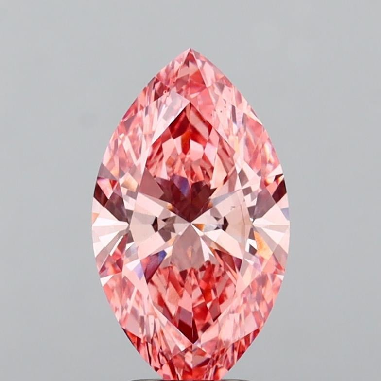 3.02 Ct. Fancy Vivid Pink Marquise Lab Grown Diamond
