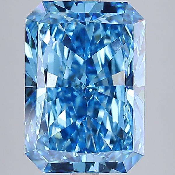 5.00 Ct. Fancy Vivid  Blue Radiant Lab Grown Diamond