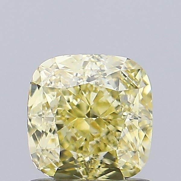 1.03 Ct. Fancy Intense Yellow Cushion Lab Grown Diamond