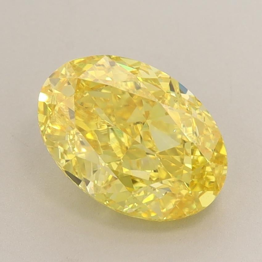 2.37 Ct. Fancy Vivid Yellow Oval Lab Grown Diamond