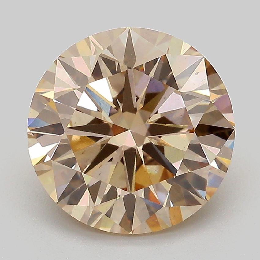 4.00 Ct. Fancy Light  Brown Round Lab Grown Diamond