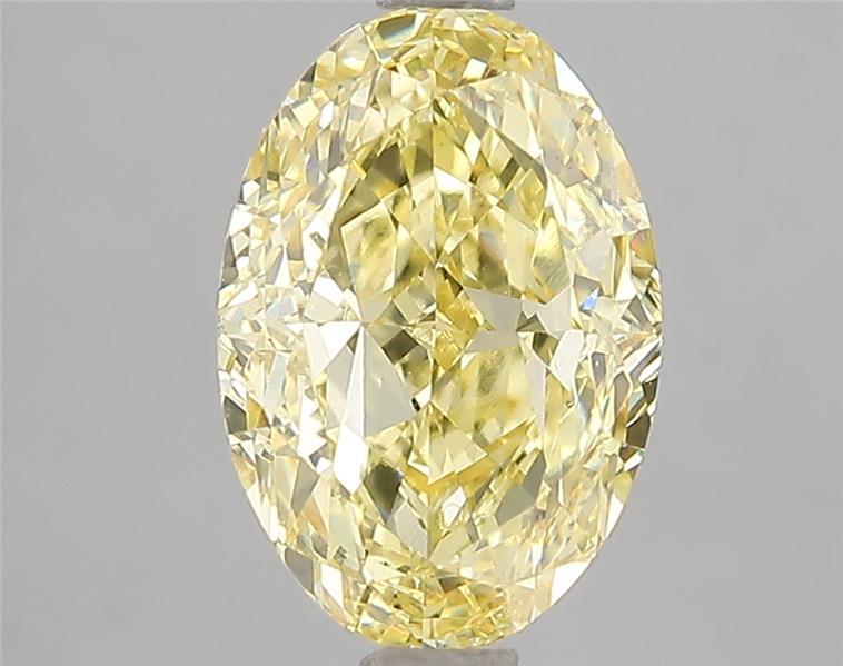 3.00 Ct. Fancy Intense Yellow Oval Lab Grown Diamond