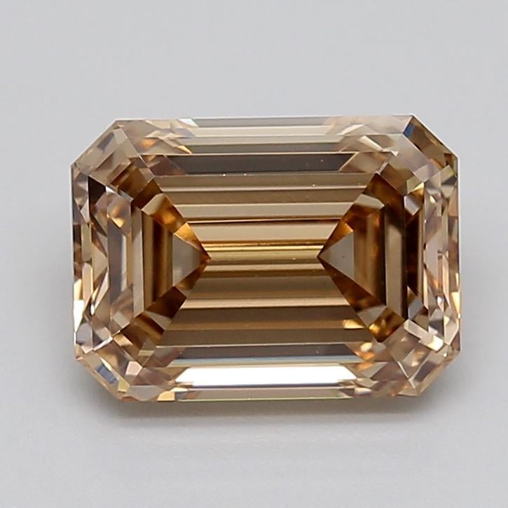 3.04 Ct. Light  Brown Emerald Lab Grown Diamond