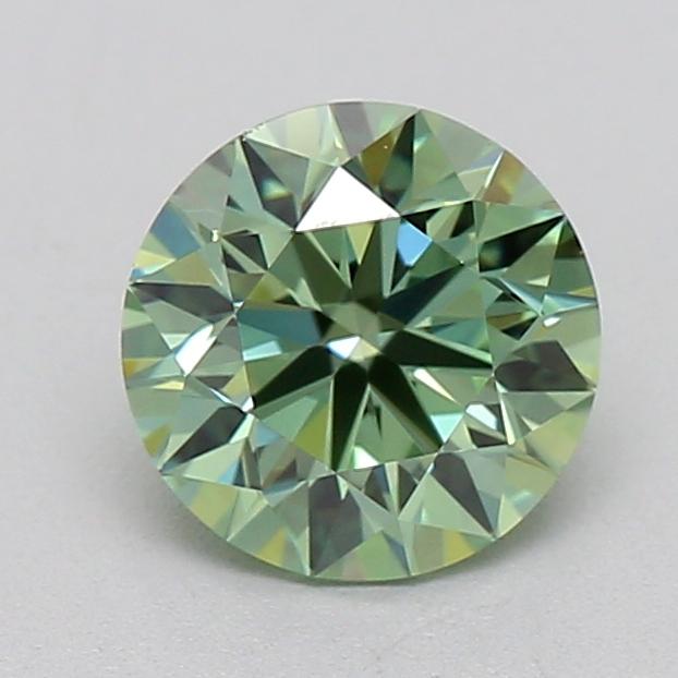 0.75 Ct. Fancy Vivid Green Round Lab Grown Diamond
