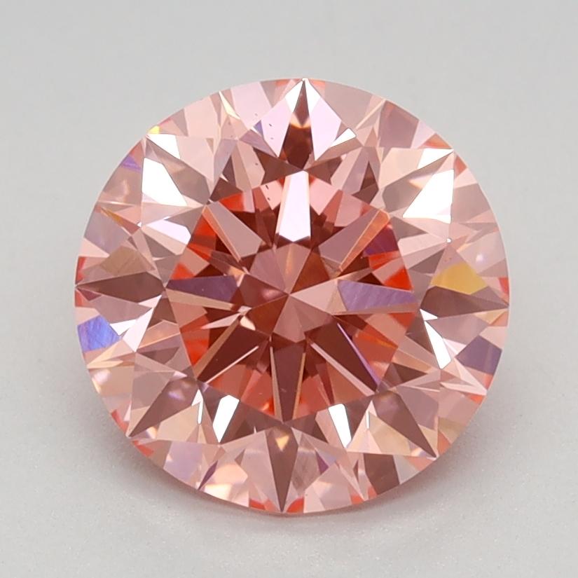 1.82 Ct. Fancy Vivid Pink Round Lab Grown Diamond