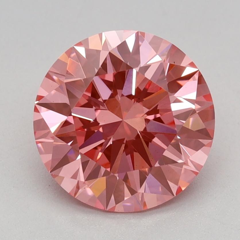 1.54 Ct. Fancy Vivid Pink Round Lab Grown Diamond