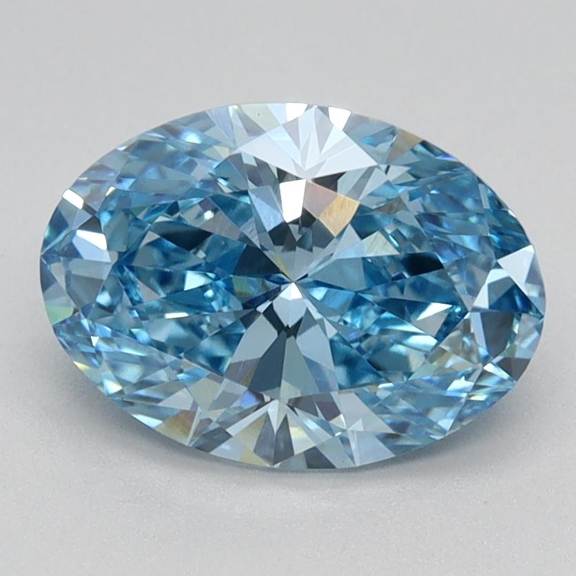 1.43 Ct. Fancy Vivid Blue Oval Lab Grown Diamond