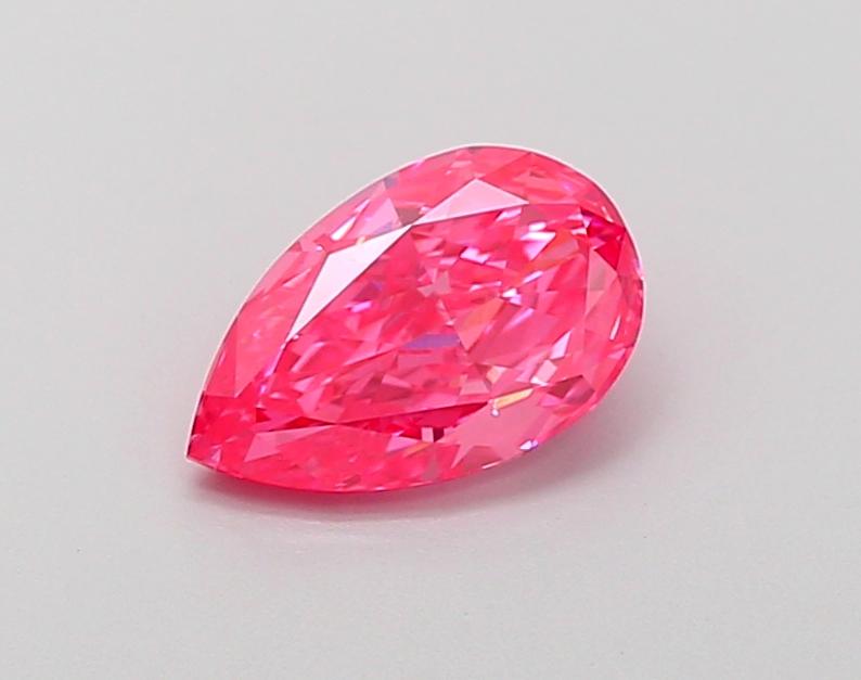 1.01 Ct. Fancy Vivid  Pink Pear Lab Grown Diamond