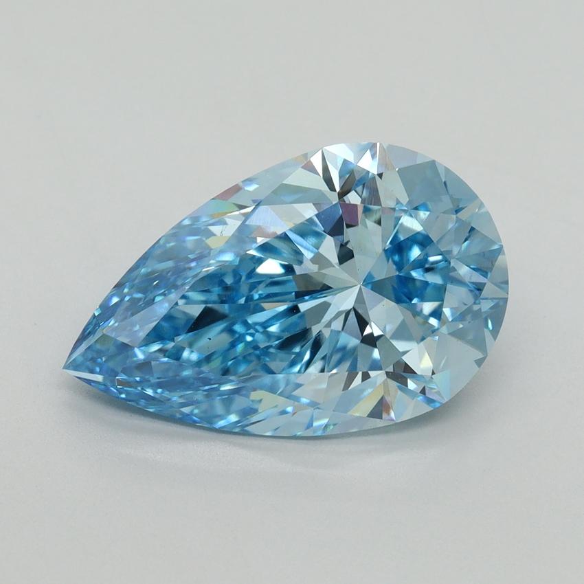 5.07 Ct. Fancy Vivid Blue Pear Lab Grown Diamond