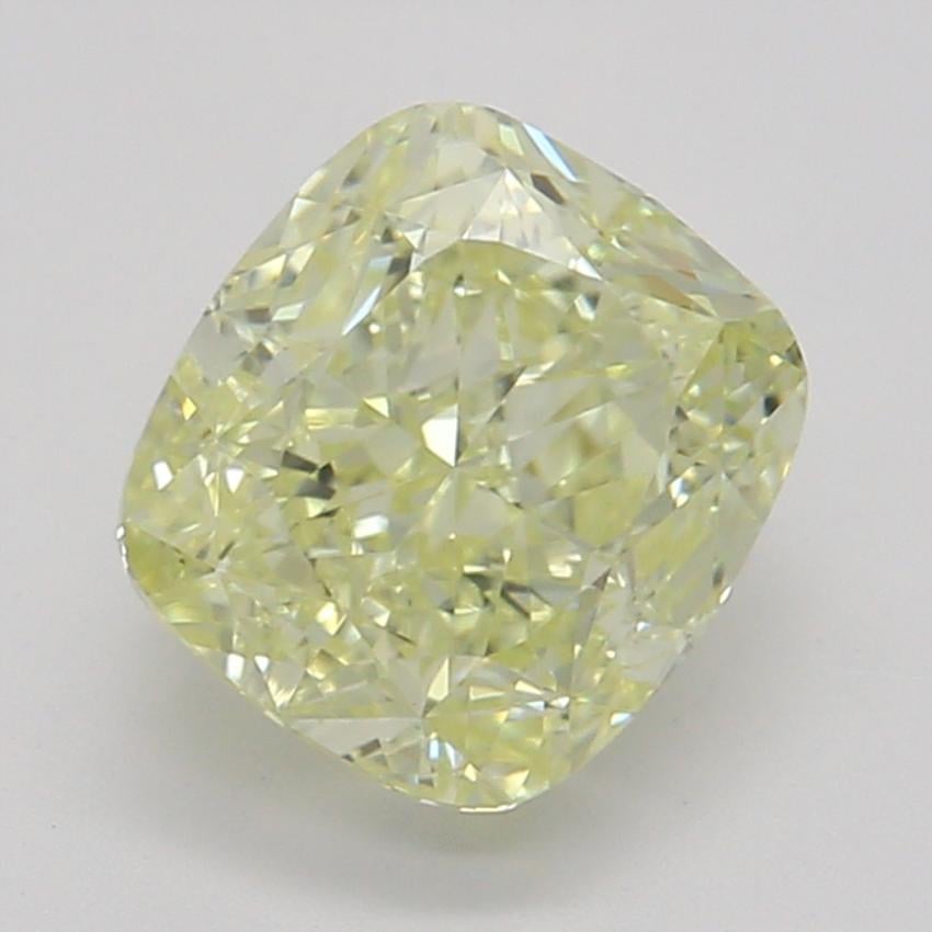 0.91 Ct. Fancy Light Yellow Cushion Diamond