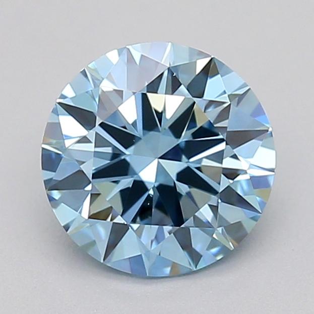 0.70 Ct. Fancy Vivid  Blue Round Lab Grown Diamond