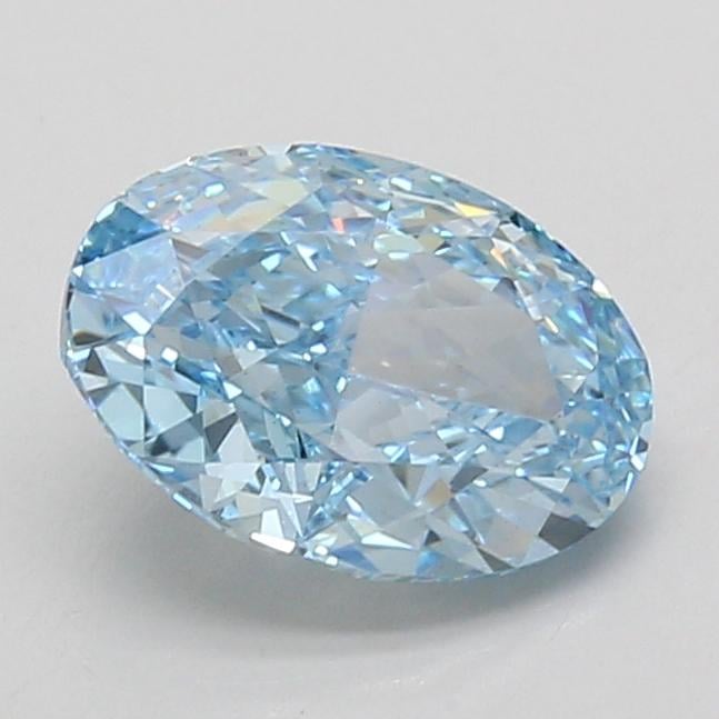 2.03 Ct. Fancy Vivid Blue Oval Lab Grown Diamond