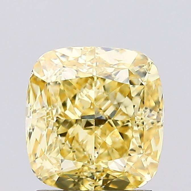 1.70 Ct. Fancy Intense  Yellow Cushion Lab Grown Diamond