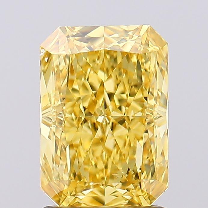 1.64 Ct. Fancy Vivid Yellow Radiant Lab Grown Diamond