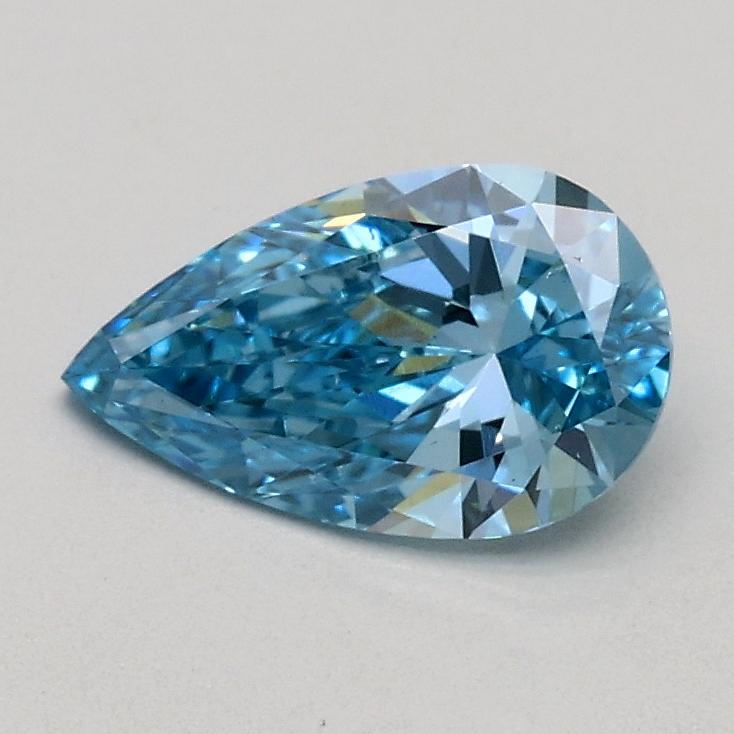 0.52 Ct. Fancy Vivid Blue Pear Lab Grown Diamond