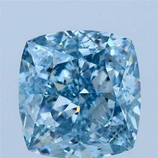 3.01 Ct. Fancy Intense Blue Cushion Lab Grown Diamond