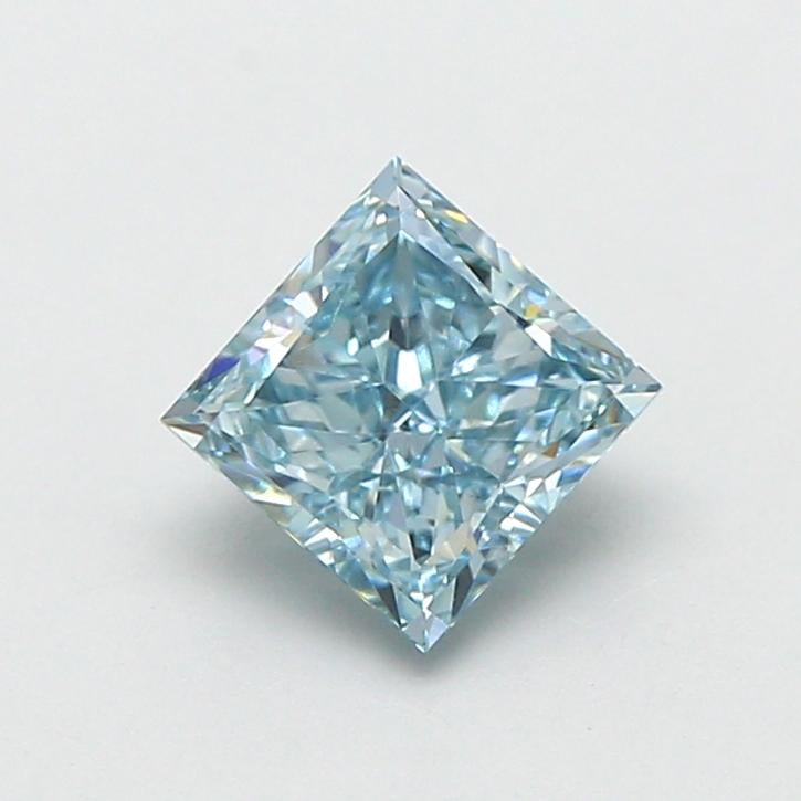 1.07 Ct. Fancy Vivid  Blue Princess Lab Grown Diamond