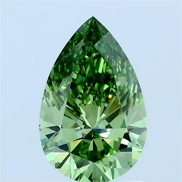 1.06 Ct. Fancy Vivid Green Pear Lab Grown Diamond