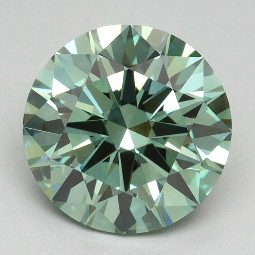 3.25 Ct. Fancy Vivid Green Round Lab Grown Diamond