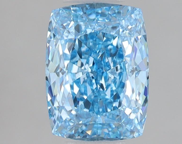1.54 Ct. Fancy Vivid Blue Cushion Lab Grown Diamond