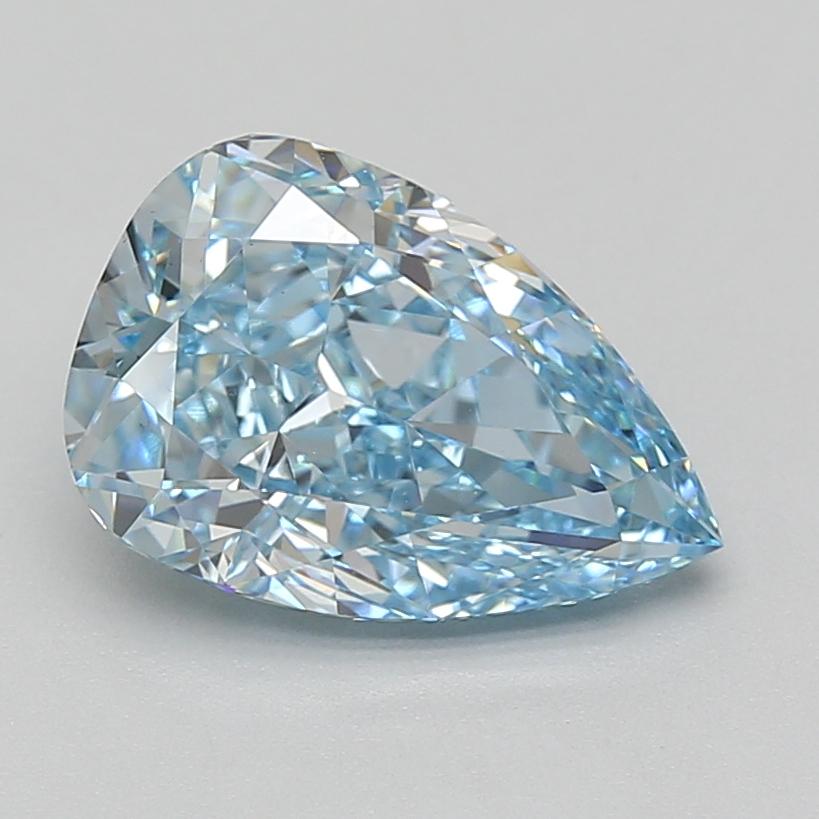 3.08 Ct. Fancy Vivid Blue Pear Lab Grown Diamond