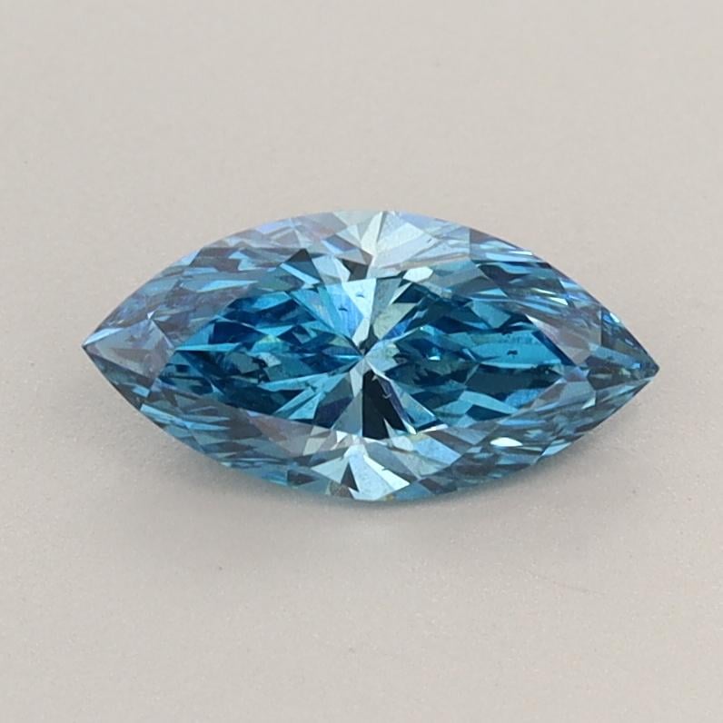 0.57 Ct. Fancy Vivid  Blue Marquise Lab Grown Diamond