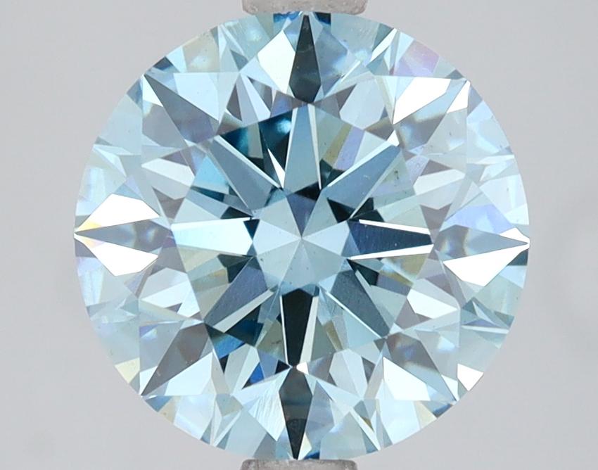 3.03 Ct. Fancy Vivid Blue Round Lab Grown Diamond
