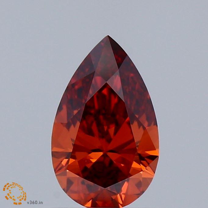 1.00 Ct. Fancy Orange Pear Lab Grown Diamond