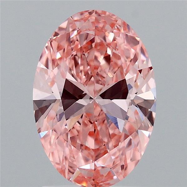 1.84 Ct. Fancy Vivid Pink Oval Lab Grown Diamond