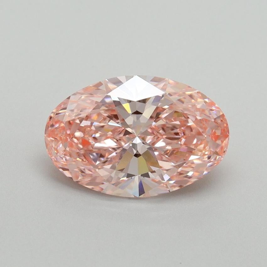 2.58 Ct. Fancy Vivid Pink Oval Lab Grown Diamond