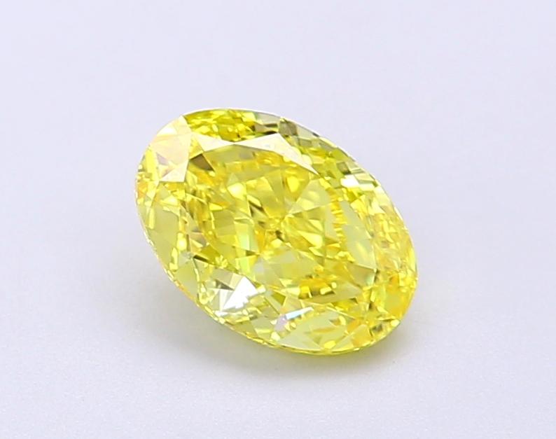 1.01 Ct. Fancy Vivid Yellow Oval Lab Grown Diamond