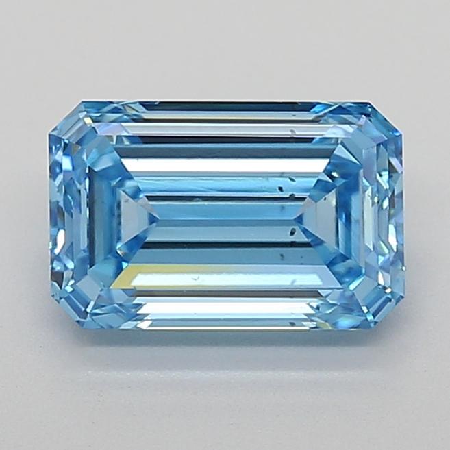 1.53 Ct. Fancy Vivid  Blue Emerald Lab Grown Diamond