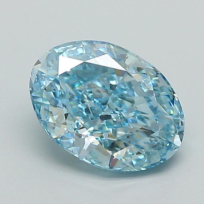 1.53 Ct. Fancy Vivid Blue Oval Lab Grown Diamond