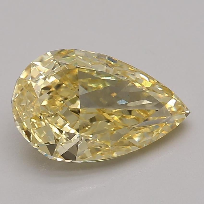3.08 Ct. Fancy Intense Yellow Pear Lab Grown Diamond