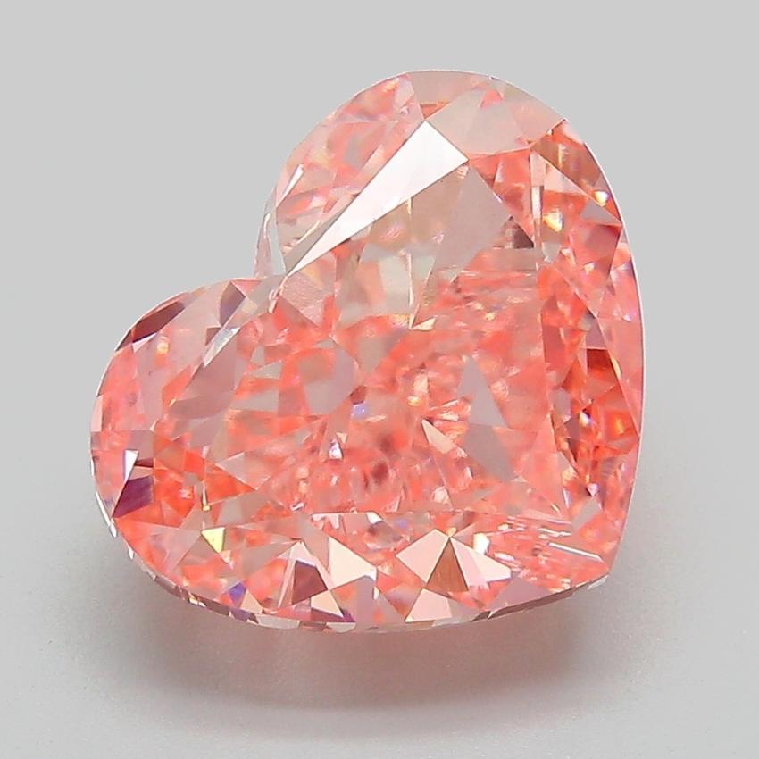 5.52 Ct. Fancy Vivid Pink Heart Lab Grown Diamond