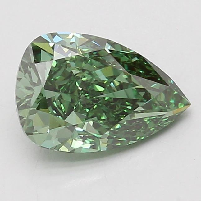 2.04 Ct. Fancy Vivid Green Pear Lab Grown Diamond