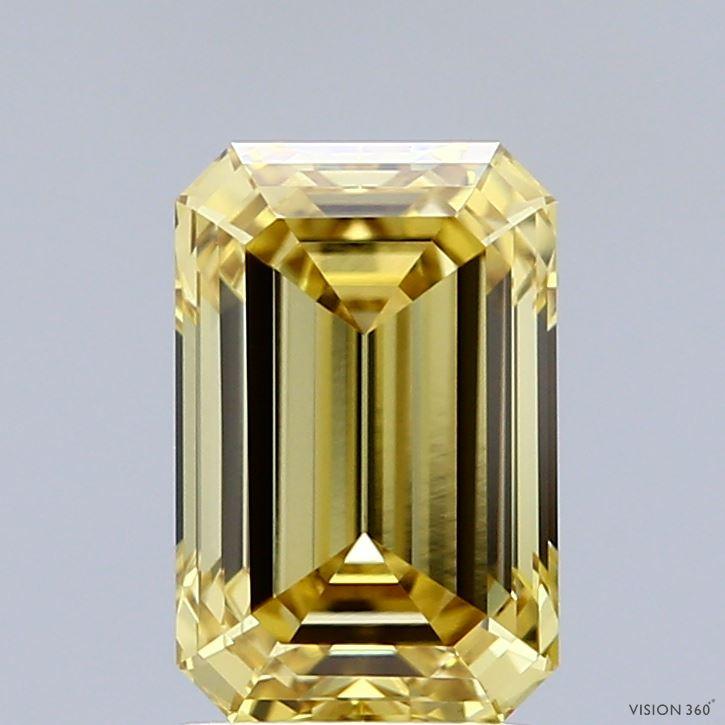 2.03 Ct. Fancy Intense Yellow Emerald Lab Grown Diamond
