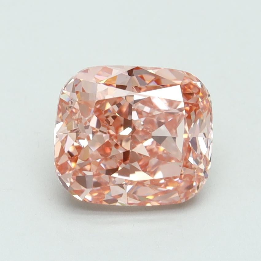 2.27 Ct. Fancy Vivid Pink Cushion Lab Grown Diamond