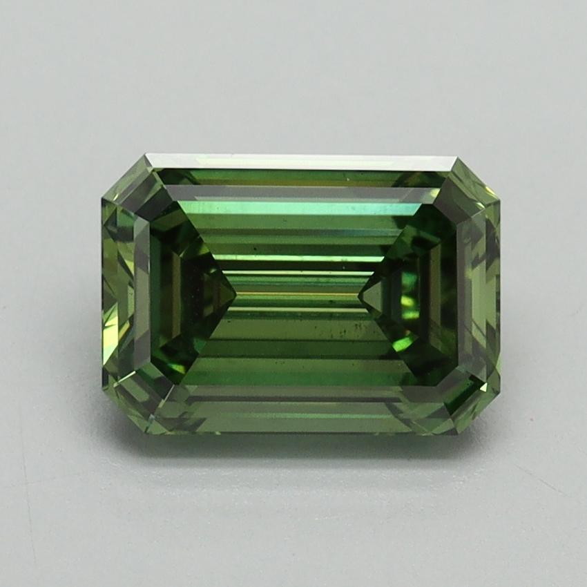 1.68 Ct. Fancy Vivid Pacific Green Emerald Lab Grown Diamond