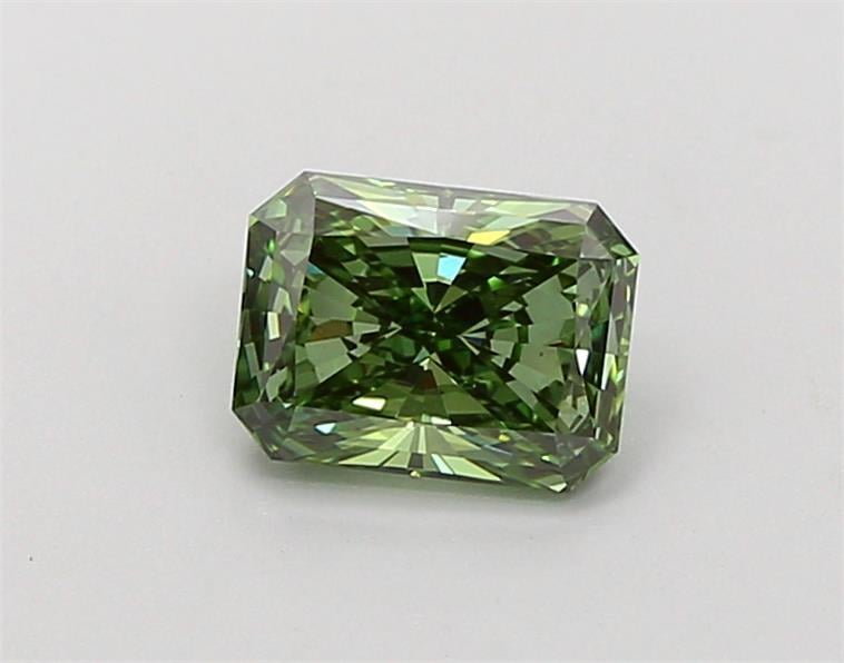 1.00 Ct. Fancy Vivid Green Radiant Lab Grown Diamond
