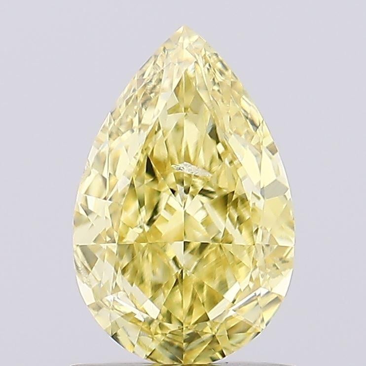 1.05 Ct. Fancy Vivid  Yellow Pear Lab Grown Diamond