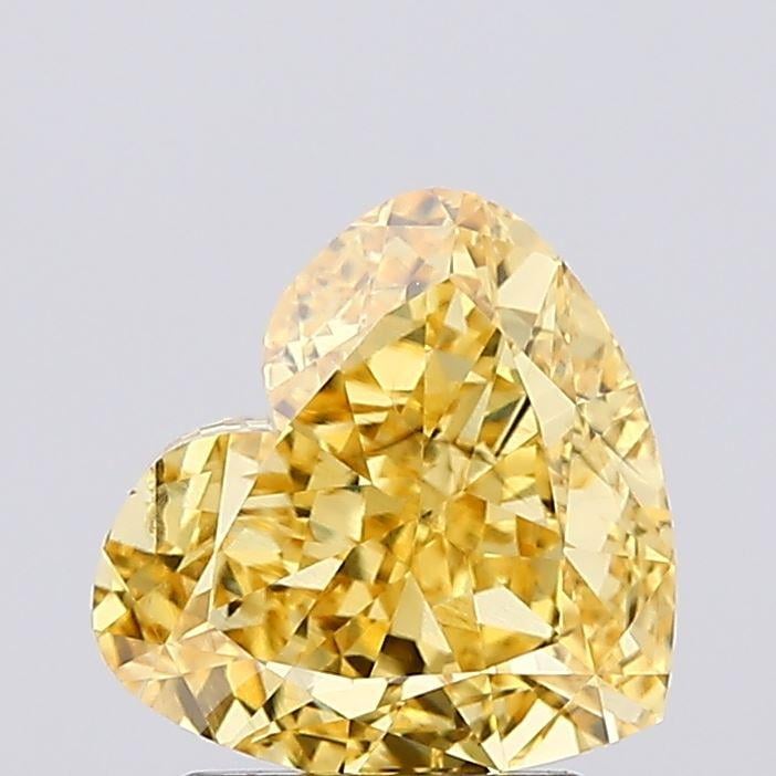 2.01 Ct. Fancy Vivid Yellow Heart Lab Grown Diamond
