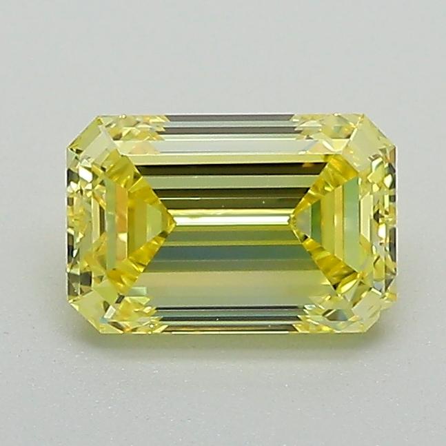 0.94 Ct. Fancy Vivid Yellow Emerald Lab Grown Diamond