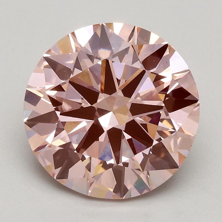 2.63 Ct. Fancy Intense Pink Round Lab Grown Diamond