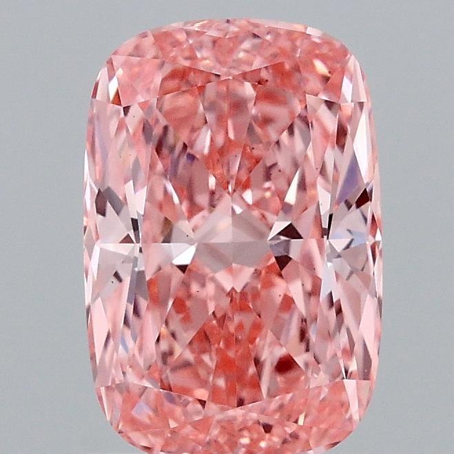 1.60 Ct. Fancy Vivid Pink Cushion Lab Grown Diamond