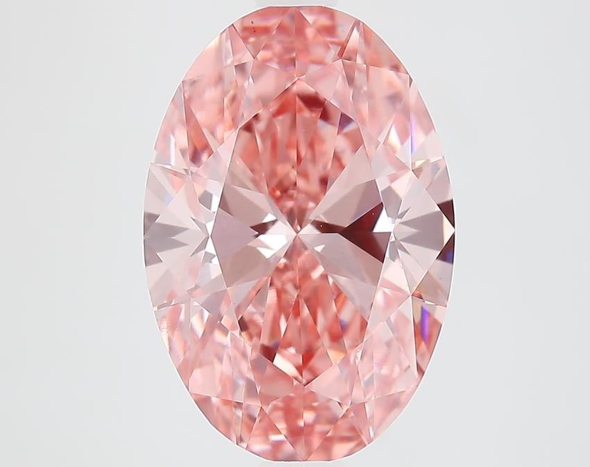 3.04 Ct. Fancy Vivid Pink Oval Lab Grown Diamond