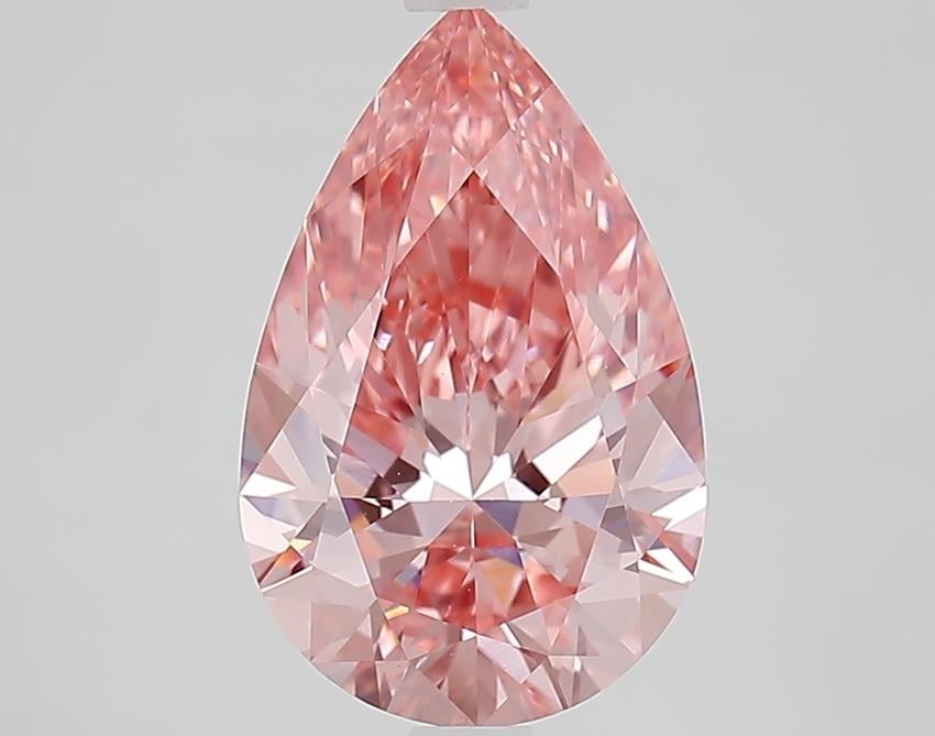 2.51 Ct. Fancy Vivid Pink Pear Lab Grown Diamond