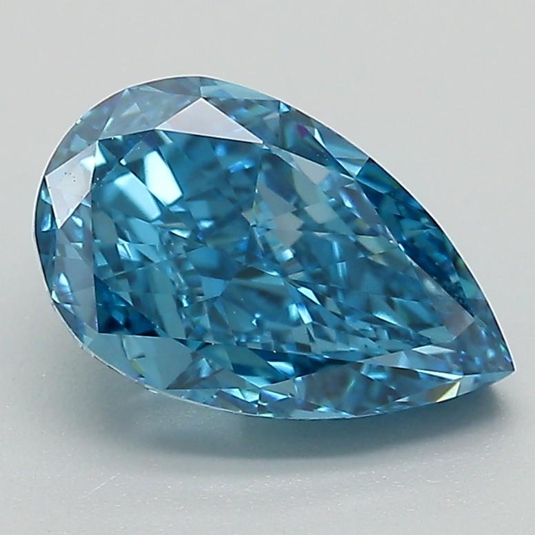 2.01 Ct. Fancy Vivid Blue Pear Lab Grown Diamond