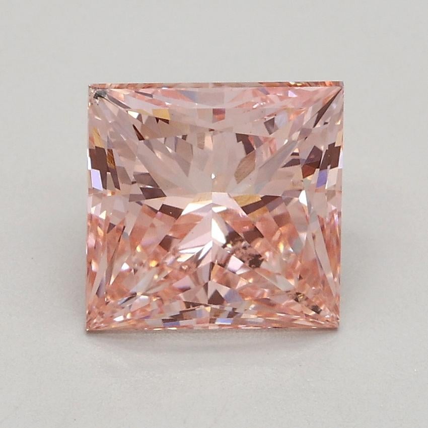 1.73 Ct. Fancy Intense Pink Princess Lab Grown Diamond